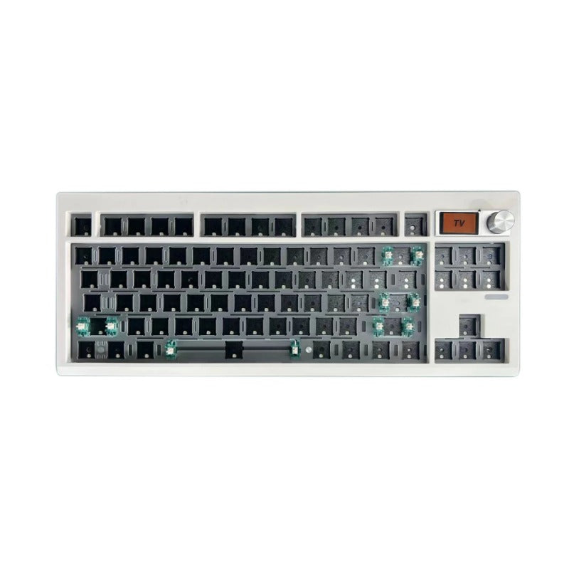 ZUOYA Gmk87 Dichtungsmontiertes Bluetooth 5.1/2.4G/Typ-C Kabelgebundenes mechanisches Tastaturkit mit TFT-Bildschirm für Mac/Win