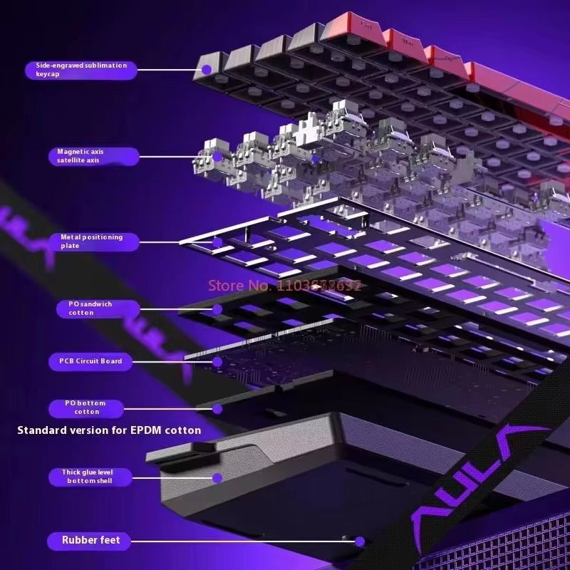 AULA Win60 Win68 HE Magnetic Switch Keyboard 8k Rgb Hot Swap Wired Keyboard 8000Hz Polling Rate RT0.02