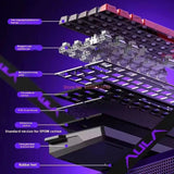AULA Win60 Win68 HE Magnetic Switch Keyboard 8k Rgb Hot Swap Wired Keyboard 8000Hz Polling Rate RT0.02