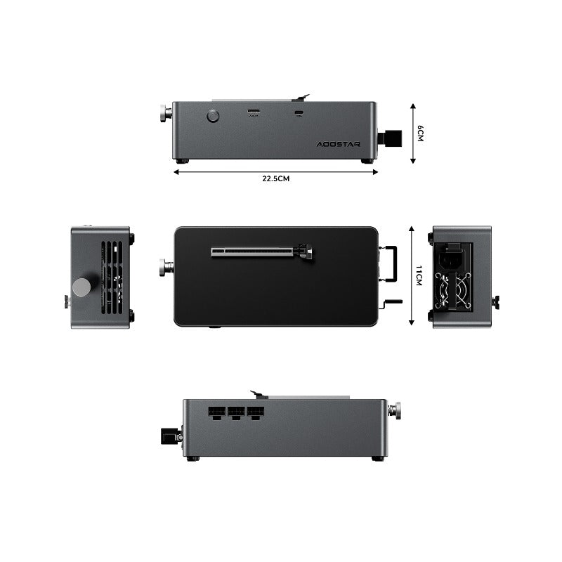 AOOSTAR AG01/ AG02 EGPU Dock with OCulink Port Built-in Huntkey 800W Power Supply Supports TGX interface hot-swap