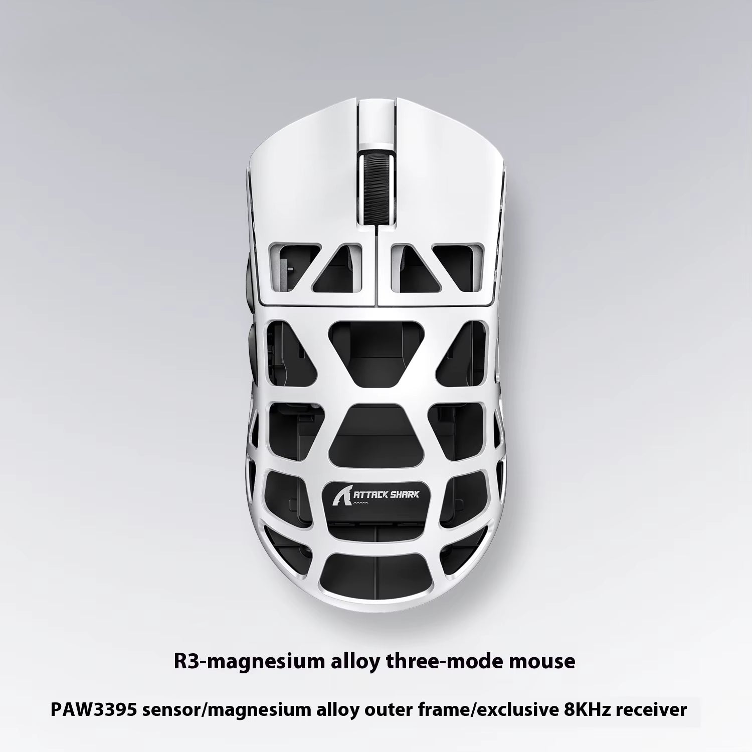 Attack Shark R3 Wireless Game mouse Magnesium Alloy Mouse Lightweight PAW3395 Tri Mode Bluetooth E-Sports