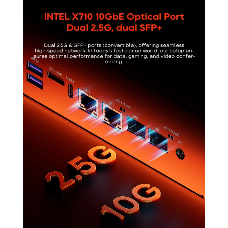 AOOSTAR WTR MAX Mini-PC PRO 8845HS 11-Bay-Speicher ECC RAM & Oculink/USB4-Erweiterung