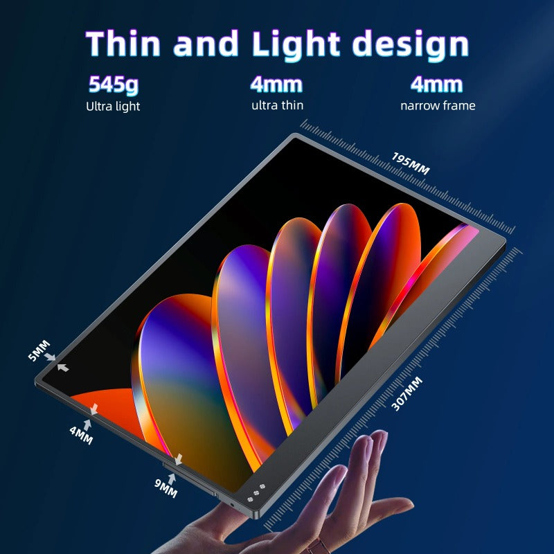 4K Portable Monitor 13.3 Inch IPS Screen 3840 x 2160 1500:1 with Freestanding HDMI USB C