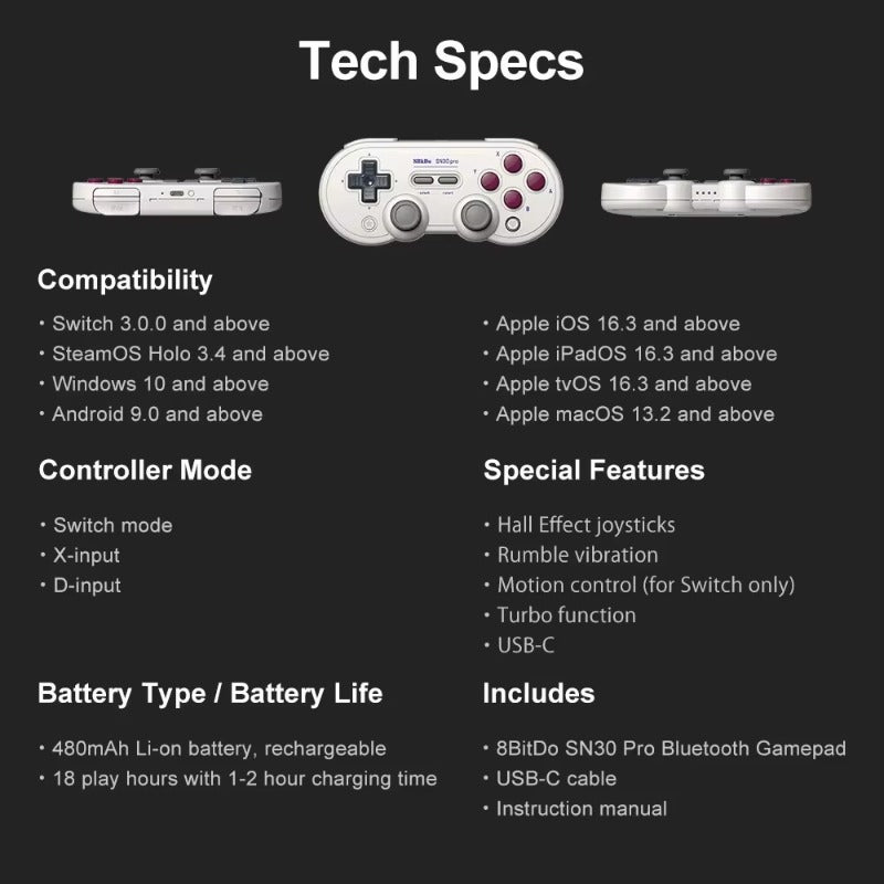8Bitdo SN30 Pro Wireless Game Controller
