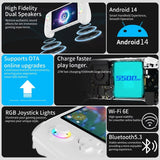 ANBERNIC RG557 Handheld Game Console 5.48" AMOLED Screen Dimensity 8300 Android 14 High-resolution Joysticks