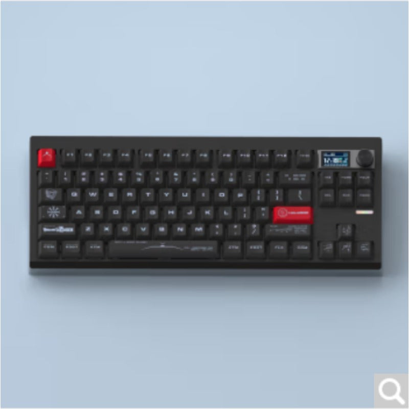 ZUOYA Gmk87 Dichtungsmontiertes Bluetooth 5.1/2.4G/Typ-C Kabelgebundenes mechanisches Tastaturkit mit TFT-Bildschirm für Mac/Win