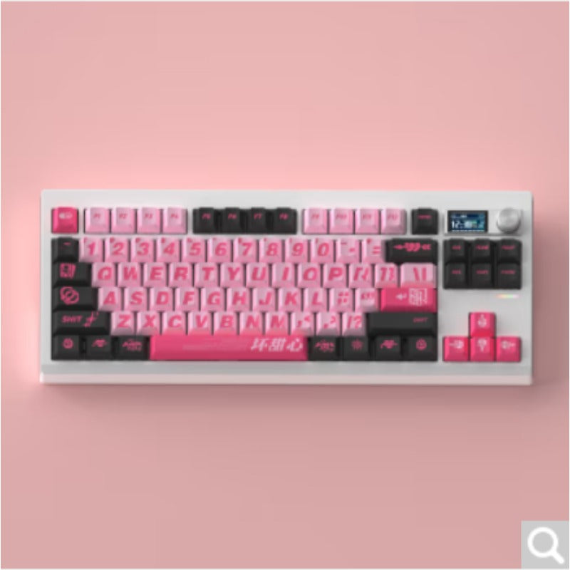 ZUOYA Gmk87 Dichtungsmontiertes Bluetooth 5.1/2.4G/Typ-C Kabelgebundenes mechanisches Tastaturkit mit TFT-Bildschirm für Mac/Win