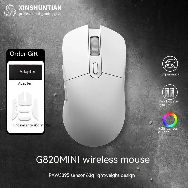 Xinshuntian G820mini Paw3395 Dual-Modus 2,4g Kabellose E-Sport-Maus