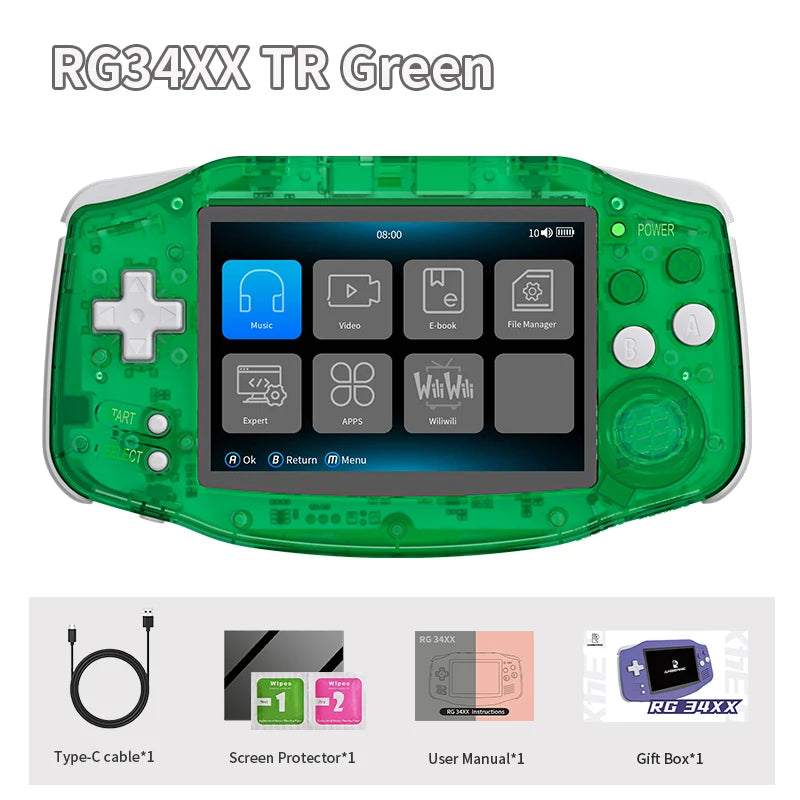ANBERNIC RG 34XX Handheld Game Console 3.4” IPS 720*480 Screen