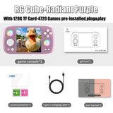 ANBERNIC RG Cube Retro Handheld Game Console Android 13 Unisoc T820 3.95 Inch IPS Screen Hall Joystick RGB lighting effect