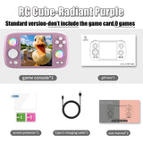 ANBERNIC RG Cube Retro Handheld Game Console Android 13 Unisoc T820 3.95 Inch IPS Screen Hall Joystick RGB lighting effect