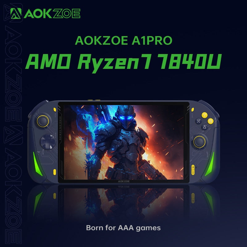AOKZOE A1 Pro 8 Zoll Handheld-Spielkonsole AMD Ryzen 7 7840U LPDDR5X WiFi 6