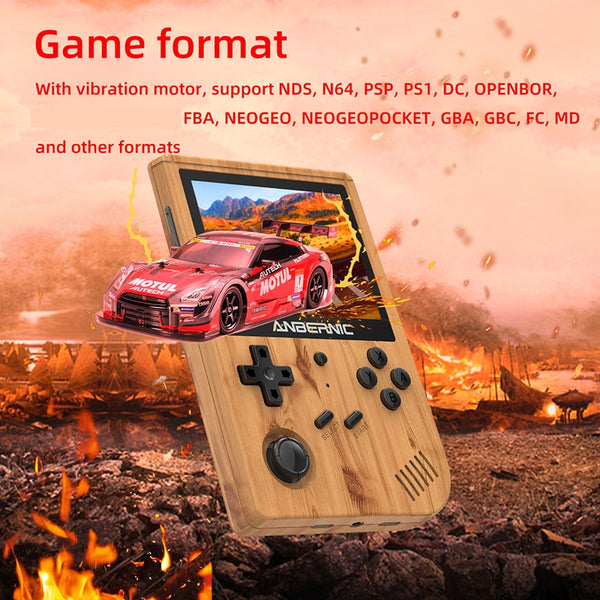 RG351V Handheld Game Console 3.5 Inch Portable Double TF 64G hot Card Handheld Retro