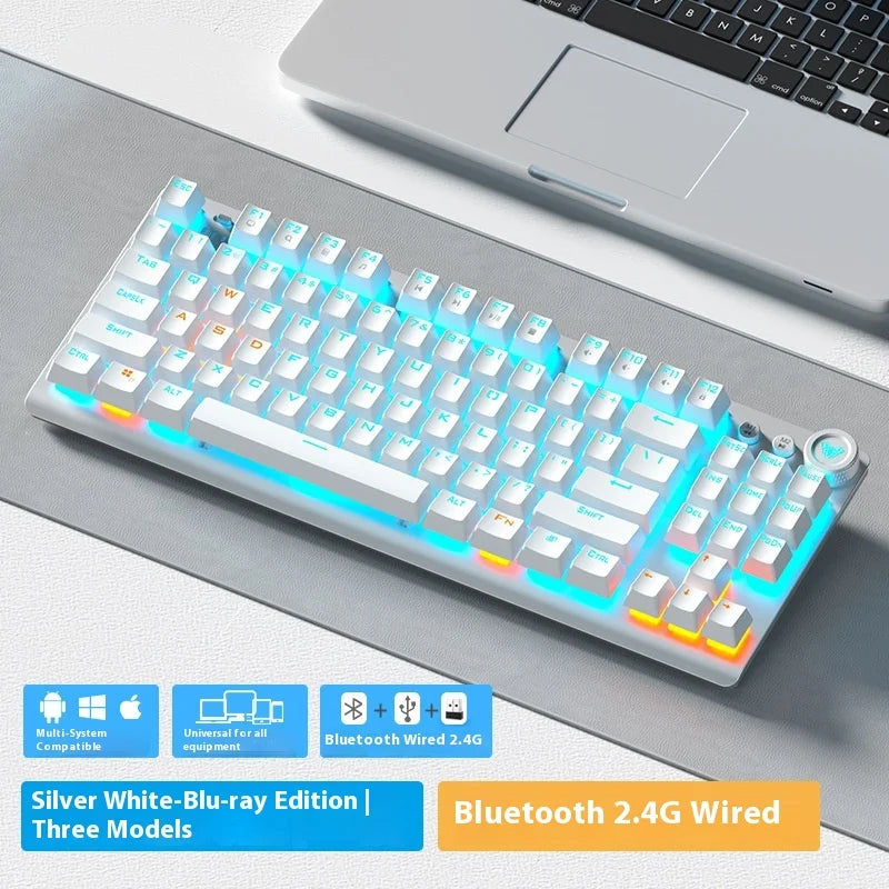 Aula Spider F3001 Drei Modus Mechanische Tastatur 2,4g Drahtlose Bluetooth Ergonomische Elektronische Sport