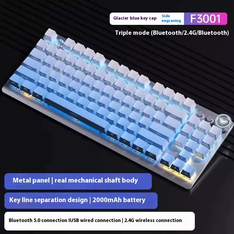 Aula Spider F3001 Drei Modus Mechanische Tastatur 2,4g Drahtlose Bluetooth Ergonomische Elektronische Sport