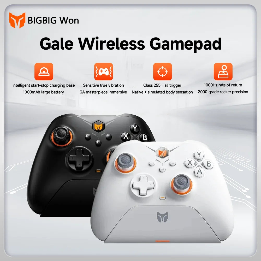 BIGBIG Won Gale Kabellose Gaming-Controller für Switch-Gamepad mit Hall-Effekt-Triggerfunktion, somatosensorischer intelligenter Start