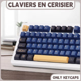 BLAU/ROT Samurai Japanisch/Koreanisch/Russisch/Spanisch/Französisch PBT-Tastenkappen ISO-Layout Cherry-Profil für benutzerdefinierte mechanische Tastatur