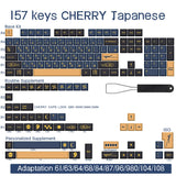 BLAU/ROT Samurai Japanisch/Koreanisch/Russisch/Spanisch/Französisch PBT-Tastenkappen ISO-Layout Cherry-Profil für benutzerdefinierte mechanische Tastatur