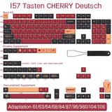 BLAU/ROT Samurai Japanisch/Koreanisch/Russisch/Spanisch/Französisch PBT-Tastenkappen ISO-Layout Cherry-Profil für benutzerdefinierte mechanische Tastatur