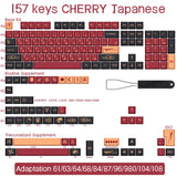 BLAU/ROT Samurai Japanisch/Koreanisch/Russisch/Spanisch/Französisch PBT-Tastenkappen ISO-Layout Cherry-Profil für benutzerdefinierte mechanische Tastatur