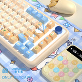 Cute Duck Cartoon Theme Keycaps XDA Profile Key caps Korean English for 61/64/68/84/87/96/98/104 Mechanical Keyboard