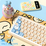 Cute Duck Cartoon Theme Keycaps XDA Profile Key caps Korean English for 61/64/68/84/87/96/98/104 Mechanical Keyboard