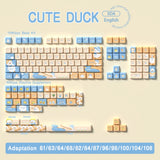 Cute Duck Cartoon Theme Keycaps XDA Profile Key caps Korean English for 61/64/68/84/87/96/98/104 Mechanical Keyboard