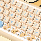 Cute Duck Cartoon Theme Keycaps XDA Profile Key caps Korean English for 61/64/68/84/87/96/98/104 Mechanical Keyboard