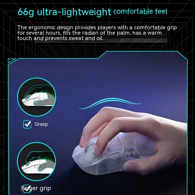 EDIFIER HECATE G3M Pro Bluetooth-Funkmaus Leichte transparente Gaming-Mäuse mit geringer Verzögerung