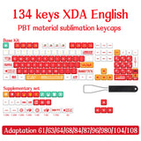 Eva-Thema, japanische Animation, personalisierte Tastenkappen, XDA-Profil, PBT-Farbstoffsublimations-Tastenkappe für mechanische Tastatur GMK MX Switch