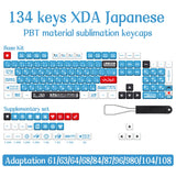 Eva-Thema, japanische Animation, personalisierte Tastenkappen, XDA-Profil, PBT-Farbstoffsublimations-Tastenkappe für mechanische Tastatur GMK MX Switch
