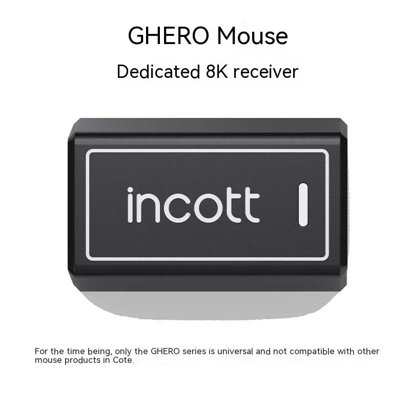 Incott Ghero/Ghero Pro Wireless Mouse Paw3395 8k Return Rate Rgb Dual Mode
