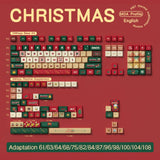 Weihnachtsabend Original Thema Tastenkappen Cherry Profil Personalisierte Tastenkappe für mechanische Tastatur mit 7U und ISO Tastenkappe