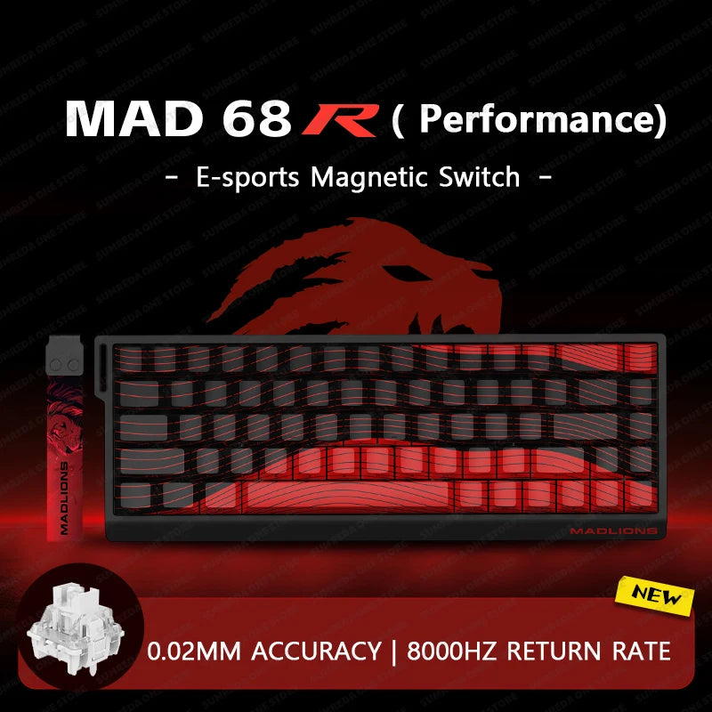 Madlions Mad60/68 HE Mechanical Keyboard Magnetic Switch Wired Hot Swap 8K Polling Rate
