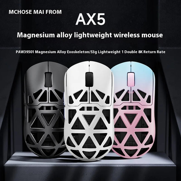 マウス・トラックボール MCHOSE AX5 v2 MCHOSE AX5 V2 Wireless Gaming Mouse Tri-mode Magnesium Alloy