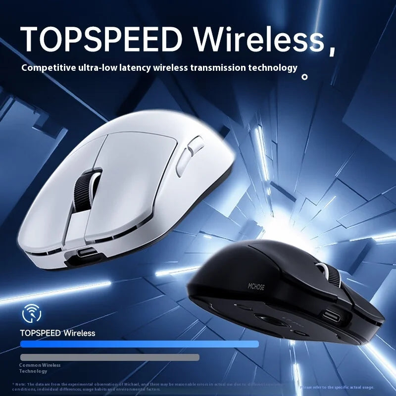 MCHOSE L7 Customized Gaming Mouse 8K Polling Rate With 8K Dongle Lightweight 2.4g BT Three mode Wireless 39g Low Latency
