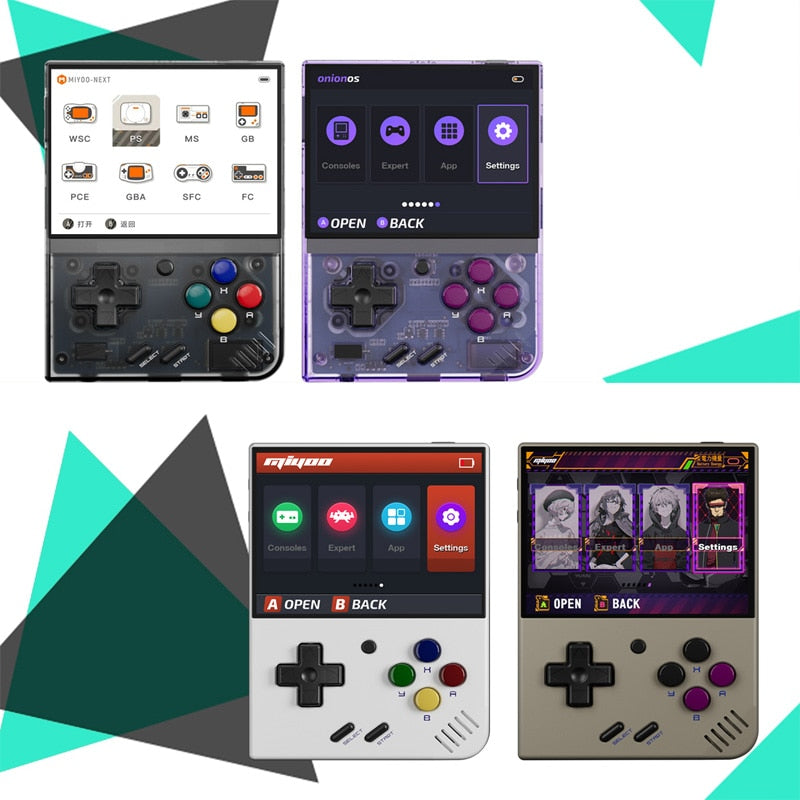 MIYOO Mini Plus Tragbare Retro-Handheld-Spielekonsole 3,5-Zoll-IPS-HD-Bildschirm