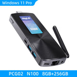 MeLE Lüfterloser Mini-PC-Stick N100 Windows 11 Pro N4000 8 GB 256 GB, Mikrocomputer-Stick HDMI 4K Gigabit Ethernet, Wi-Fi5 PCG02