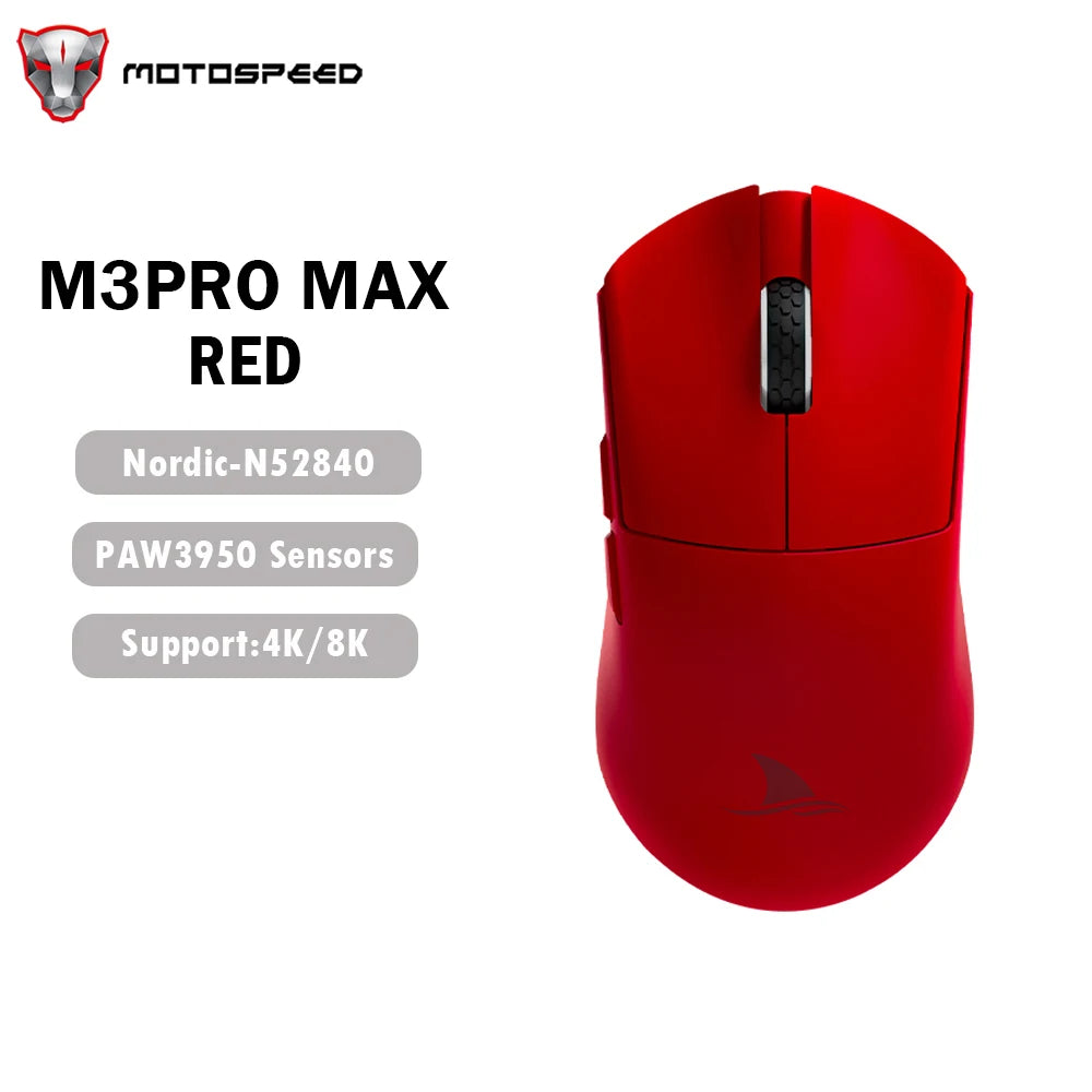 Darmoshark M3PRO MAX Wireless Mouse Bluetooth Gaming Mouse Tri-mode RGB PAW3950 4K/8K Polling Rate