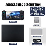Odin Retro-Spielkonsole, 5,98-Zoll-Touchscreen, Win11, 6600-mAh-Akku, 8 GB + 256 GB, über 70.000 Spiele, Dualsystem, Android 11