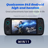 Odin Retro-Spielkonsole, 5,98-Zoll-Touchscreen, Win11, 6600-mAh-Akku, 8 GB + 256 GB, über 70.000 Spiele, Dualsystem, Android 11