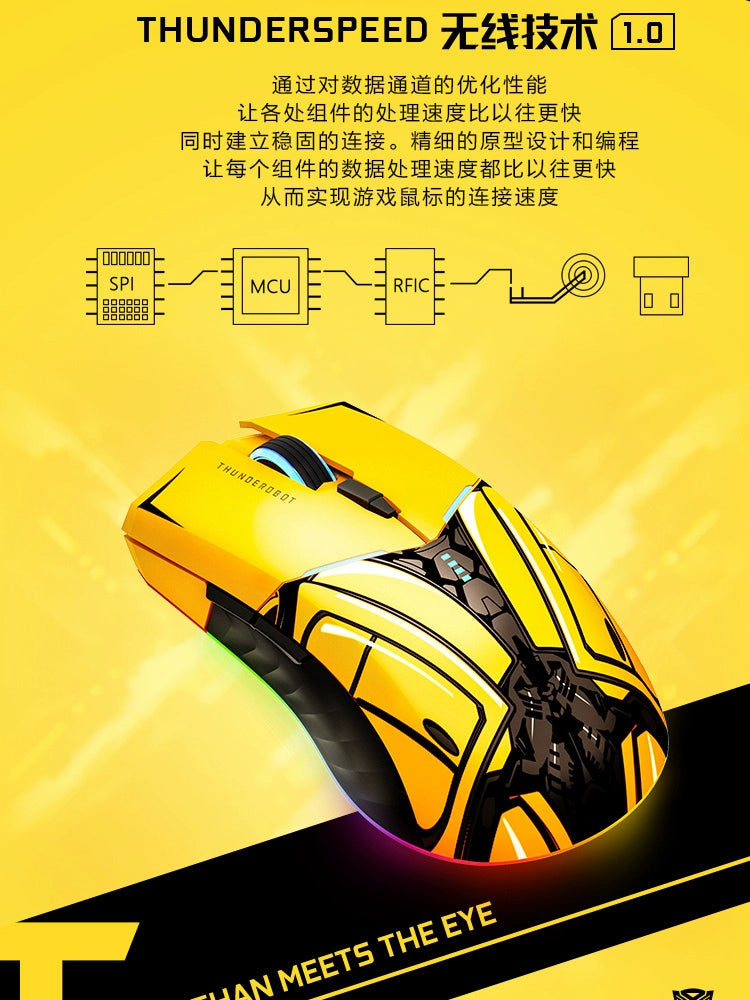 ThundeRobot ML703 Transformers Limited Edition Gaming Mouse Rechargeable