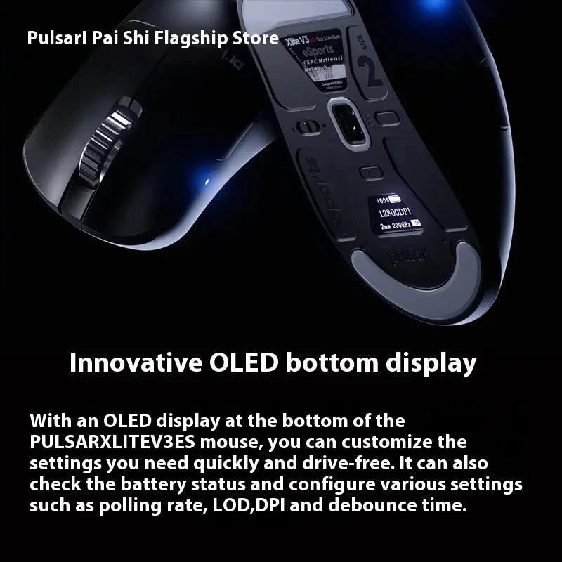 Pulsar X2H V3 Es Wireless Mouse 26000DPI PAW3395 8K Return FPS Ergonomics Long Endurance