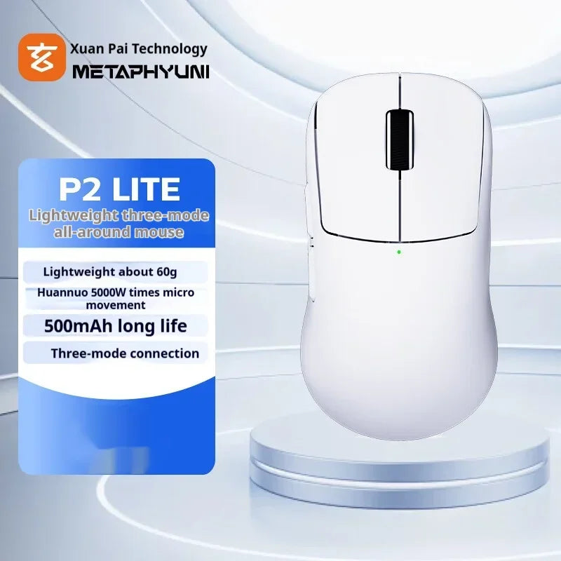 METAPHYUNI P2 Lite Pro Mouse 3mode Lightweight Esports Gaming Mouse Paw3395