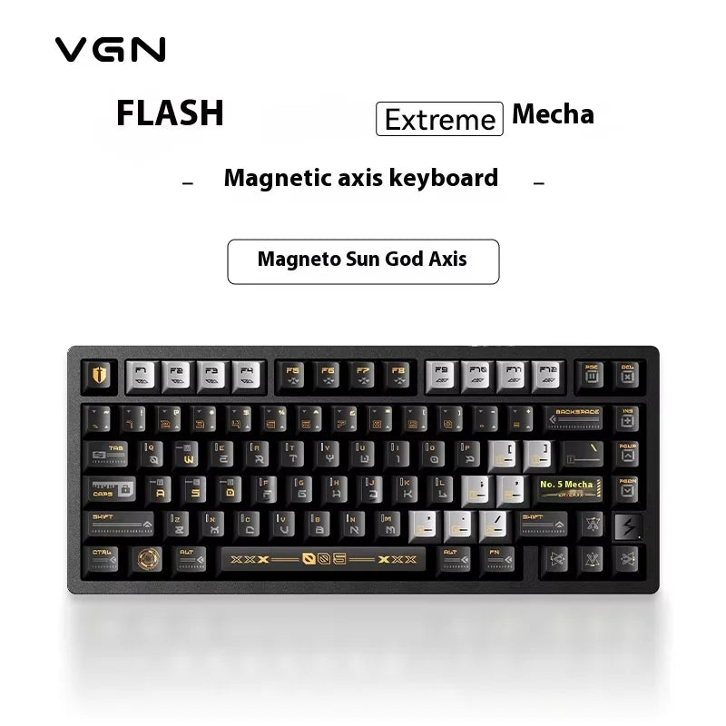 VGN Flash 75 Gaming Keyboard Hall Effect 8000hz Polling Rate Support 0.001mm RT DKS SOCD MT TGL Dynamic RGB Hot Swappable