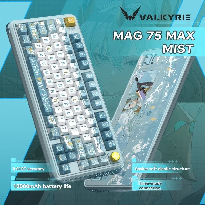 VALKYRIE VK MAG 75 MAX Magnetic Keyboard Wireless Tri-Mode 8KHz Hot-Swap 0.01mmRT GASKET