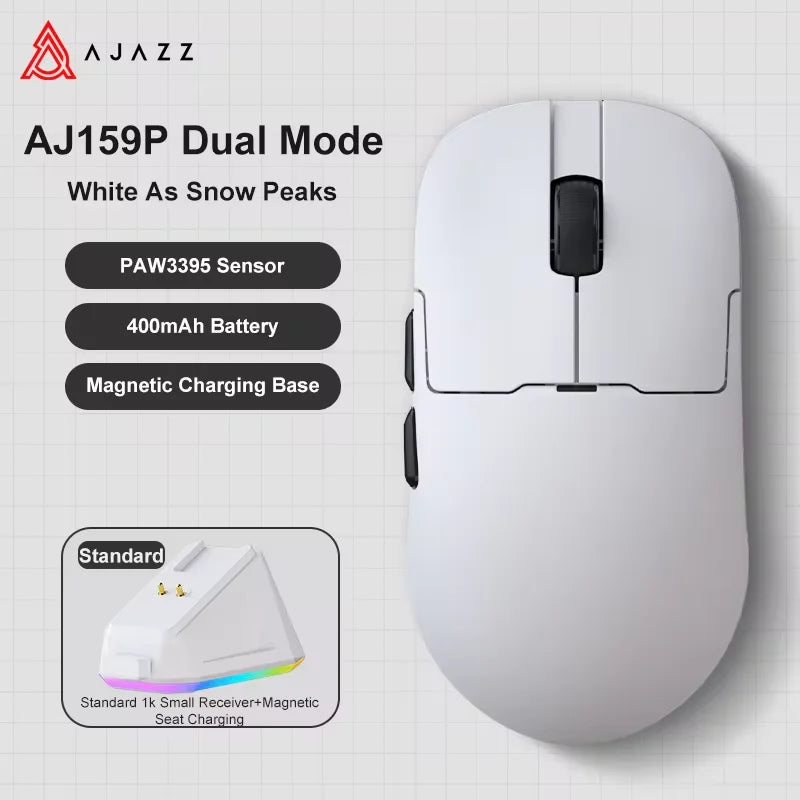 AJAZZ AJ159 APEX/AJ159P Wireless Gaming Mouse with RGB Magnetic Charging Base Lightweight