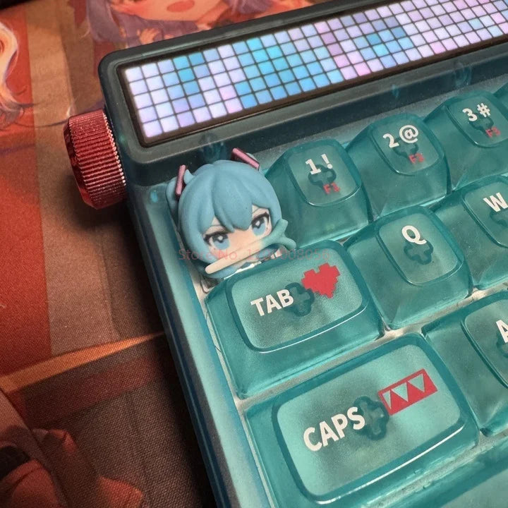Hatsune Miku Keycap Cartoon Kawaii Resin Keycap Personality Stereo Esc