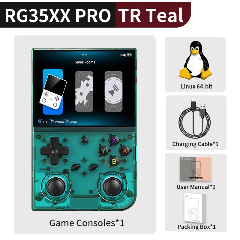 Anbernic RG35XX Pro Handheld Game Console 3.5" IPS HD Screen Linux 64-bit
