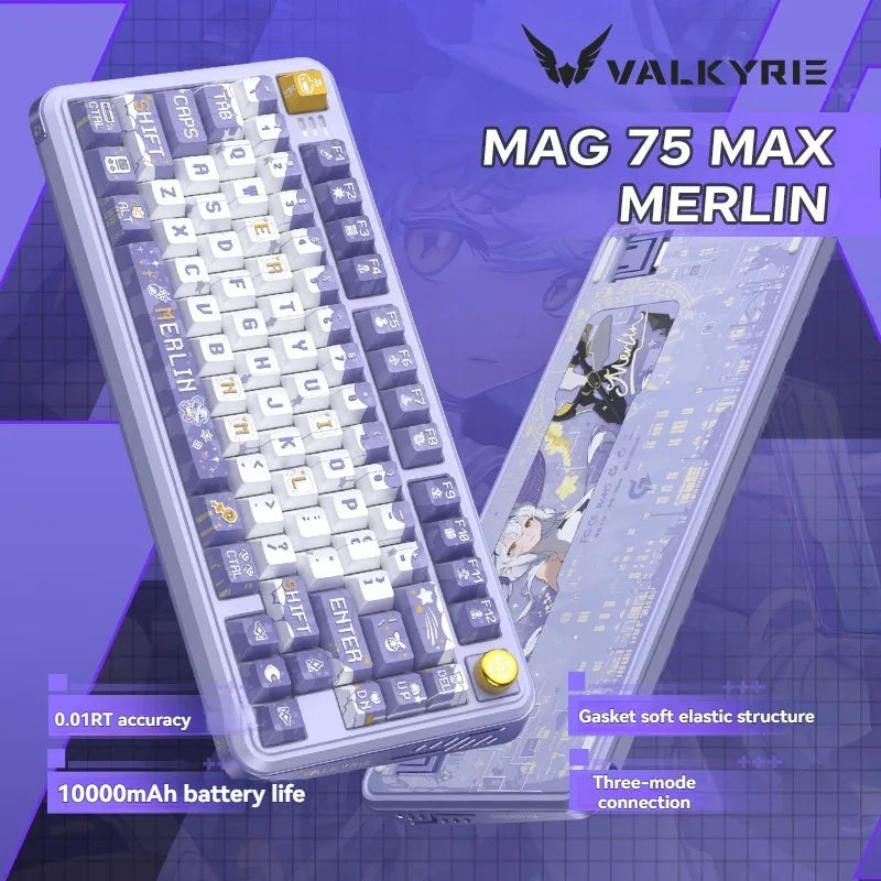 VALKYRIE VK MAG 75 MAX Magnetic Keyboard Wireless Tri-Mode 8KHz Hot-Swap 0.01mmRT GASKET